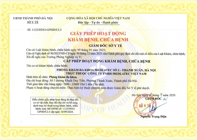 Giấy phép hoạt động cơ sở Khuất Duy Tiến