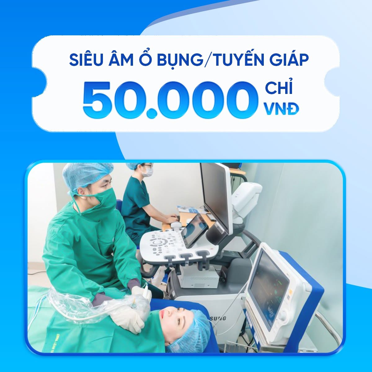 Siêu âm ổ bụng và tuyến giáp giá 50 nghìn đồng tại 108 Nguyễn Hoàng